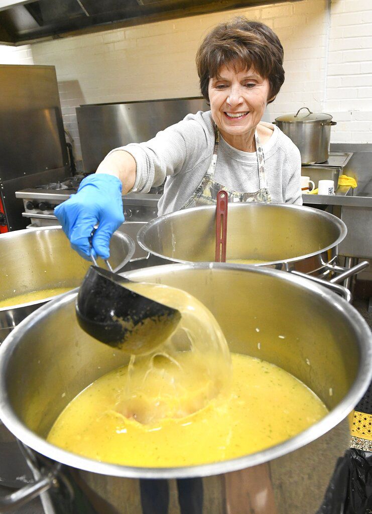 Woman Makes Soup For Free Lunch Program