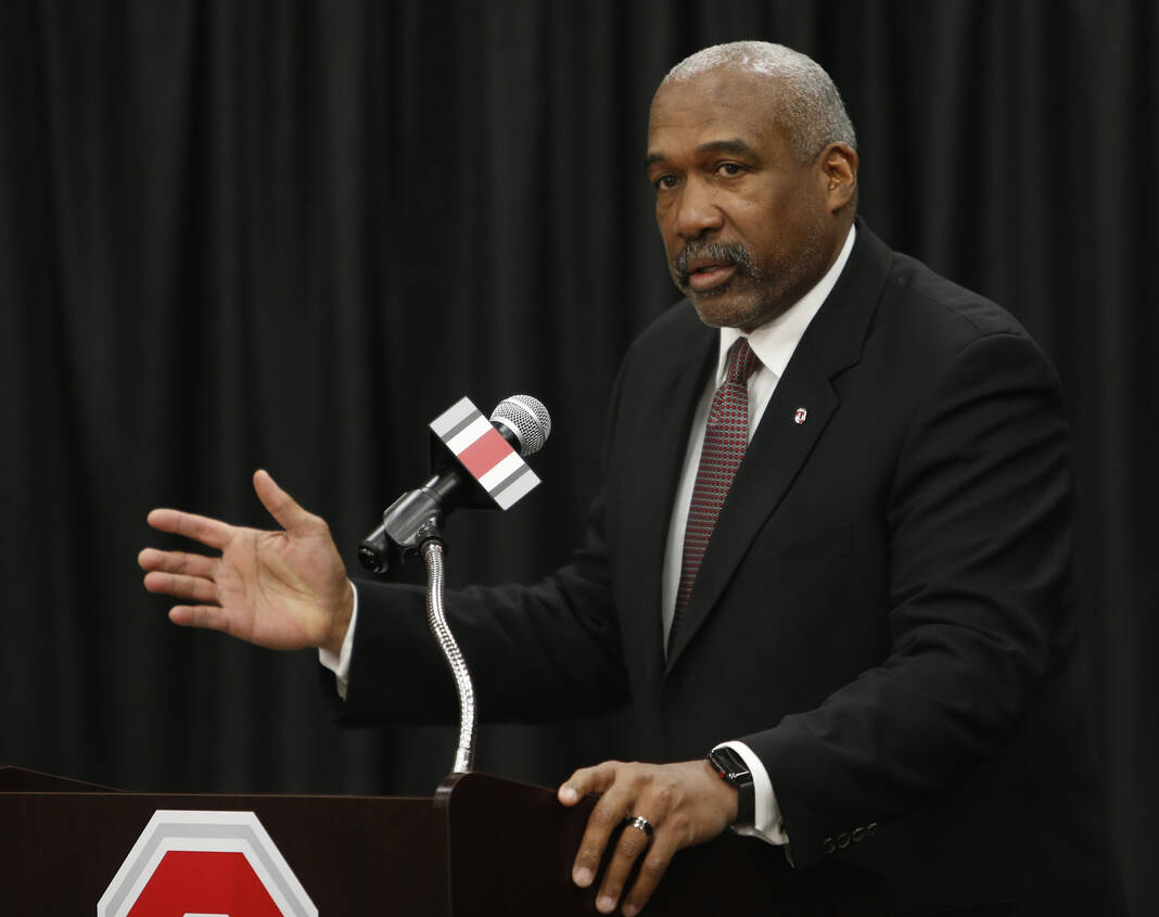 Ohio State athletic director Gene Smith says he'll retire in July